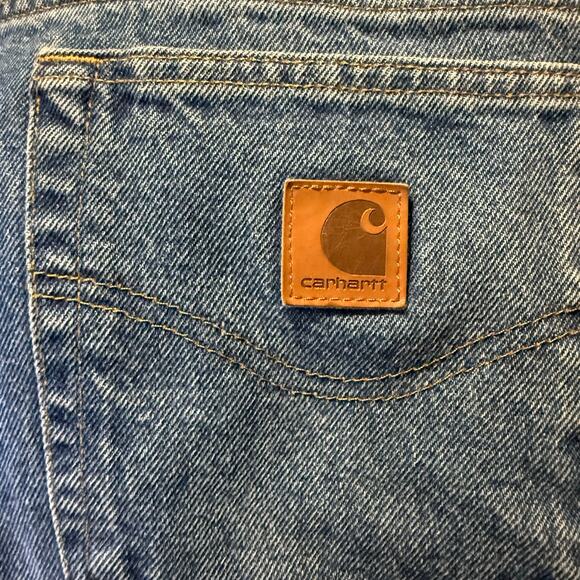 Carhartt Relaxed Fit Flannel-Lined Jeans, Men's Size 44x30 - Picture 8 of 9
